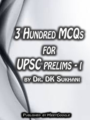 cover image of 3 Hundred MCQs for UPSC Prelims
